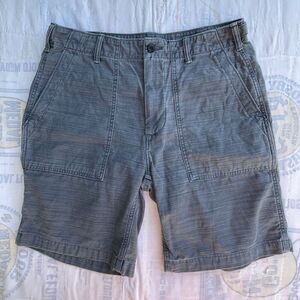 Outerknown Blue Denim Organic Slub Cotton Voyager Utility Shorts Size 32